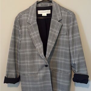 Treasure & Bond Monochrome Houndstooth Blazer